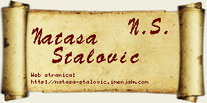 Nataša Stalović vizit kartica